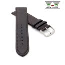 Feines Easy-Klick Hirsch-Leder Uhrenarmband Modell Hirsch-71N-XL mocca 14 mm