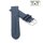 Feines Easy-Klick Hirsch-Leder Uhrenarmband Modell Hirsch-71N-XL blau 14 mm