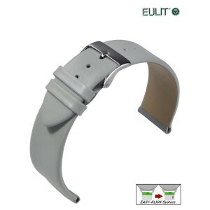 Eulit Easy-Klick Kalb-Nappa Uhrenarmband Modell Nappa-Fashion hell-grau 16 mm