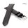 Diloy echt Krokodil Uhrenarmband Modell Torge schwarz 16 mm