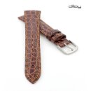 Diloy echt Krokodil Uhrenarmband Modell Torge cognac 20 mm