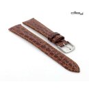 Diloy Easy-Klick echt Krokodil Uhrenarmband Modell Torge cognac 20 mm