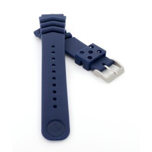Kautschuk Taucher Uhrenarmband Modell Diver-Z20 blau 20 mm, komp. Seiko