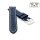 Easy-Klick Kalbsleder Flieger Uhrenarmband Modell Belgrad dunkel-blau 18 mm