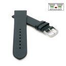 Feines Easy-Klick Leder-Uhrenarmband Modell Basel-NL dunkel-grün 16 mm