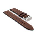Rallye Easy-Klick Sattelleder Uhrenarmband Modell Triumph mocca-orange 18 mm