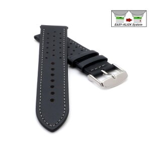 Rallye Easy-Klick Sattelleder Uhrenarmband Modell Triumph schwarz 22 mm