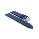 Rallye Easy-Klick Sattelleder Uhrenarmband Modell Triumph blau-orange 22 mm