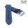 Rallye Easy-Klick Sattelleder Uhrenarmband Modell Triumph blau-orange 22 mm