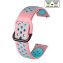 Easy-Klick Silikon Uhrenarmband Modell Palermo-XS rosa-blau 20 mm komp. Samsung