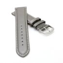 Feines franz&ouml;sisches Softlederband Modell Berlin silber-grau 16 mm