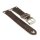 Feines Easy-Klick  Velours-Leder Uhrenarmband Modell Rolly mocca 19/16 mm