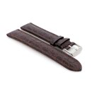 Easy-Klick Kroko-Alligator Uhrenarmband Modell African-DS mocca 22 mm