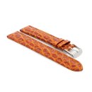 Easy-Klick Kroko-Alligator Uhrenarmband Modell African-DS cognac 22 mm