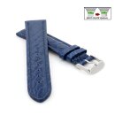 Easy-Klick Kroko-Alligator Uhrenarmband Modell African-DS blau 24 mm