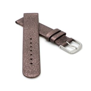 Kalbsleder Glimmer Kinder-Uhrenarmband Modell Bambi stone-braun 12 mm