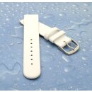 Französisches Kalbsleder Kinder-Uhrenarmband Modell Liane schnee-weiß 12 mm