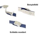 Kalbsleder Uhrenarmband Modell Freiburg-FS schwarz-WN 18 mm, Faltschließe