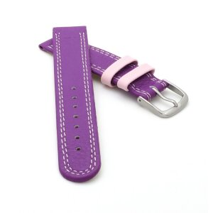 Kalbsleder Kinder-Uhrenarmband Modell Junior violett-lila 14 mm