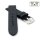 Easy-Klick Carbon-Leder Uhrenband Modell Carbon-619C schwarz wasserfest 20 mm