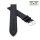 Superlanges Easy-Klick Kalbsleder Uhrenarmband Modell Kuba-XXL schwarz 20 mm