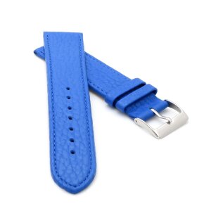 Feines flaches Kalbsleder Uhrenarmband Modell Kuba-NL meer-blau 12 mm