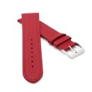 Feines flaches Kalbsleder Uhrenarmband Modell Kuba-NL dunkel-rot 12 mm