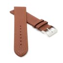 Feines flaches Kalbsleder Uhrenarmband Modell Kuba-NL cacao-braun 12 mm