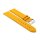 Feines flaches Kalbsleder Uhrenarmband Modell Kuba-NL senf-gelb 14 mm