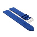 Feines flaches Kalbsleder Uhrenarmband Modell Kuba-NL navy-blau 20 mm