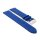 Feines flaches Kalbsleder Uhrenarmband Modell Kuba-NL navy-blau 20 mm