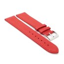 Feines flaches Kalbsleder Uhrenarmband Modell Kuba-NL hibiskus-rot 22 mm