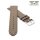 Feines flaches Easy-Klick Kalbsleder Uhrenarmband Modell Kuba-NL taupe-braun 12 mm