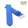 Feines flaches Easy-Klick Kalbsleder Uhrenarmband Modell Kuba-NL meer-blau 12 mm