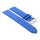 Feines flaches Easy-Klick Kalbsleder Uhrenarmband Modell Kuba-NL meer-blau 12 mm