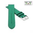 Feines flaches Easy-Klick Kalbsleder Uhrenarmband Modell Kuba-NL gras-grün 14 mm