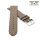 Feines flaches Easy-Klick Kalbsleder Uhrenarmband Modell Kuba-NL taupe-braun 18 mm
