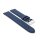 Feines flaches Easy-Klick Kalbsleder Uhrenarmband Modell Kuba-NL dunkel-blau 18 mm