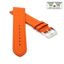 Feines flaches Easy-Klick Kalbsleder Uhrenarmband Modell Kuba-NL orange 18 mm