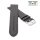 Feines flaches Easy-Klick Kalbsleder Uhrenarmband Modell Kuba-NL dunkel-grau 20 mm