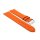 Feines flaches Easy-Klick Kalbsleder Uhrenarmband Modell Kuba-NL orange 20 mm