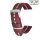 Easy-Klick Canvas-Nylon Textil Uhrenarmband Modell Punch rot-beige 20 mm
