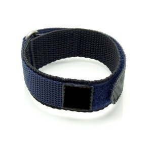 Nylon Klett Sport Uhrenarmband blau 22 mm