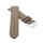 Feines flaches Kalbsleder Uhrenarmband Modell Kuba-XL taupe-braun 20 mm