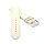 Feines flaches Kalbsleder Uhrenarmband Modell Kuba-XL creme-beige 22 mm