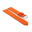 Feines flaches Easy-Klick Kalbsleder Uhrenarmband Modell Kuba-XL orange 12 mm