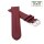 Feines flaches Easy-Klick Kalbsleder Uhrenarmband Modell Kuba-XL bordeaux-rot 14 mm