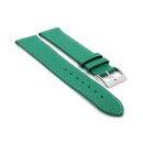 Feines flaches Easy-Klick Kalbsleder Uhrenarmband Modell Kuba-XL gras-grün 18 mm