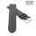 Feines flaches Easy-Klick Kalbsleder Uhrenarmband Modell Kuba-XL dunkel-grau 20 mm