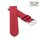 Feines flaches Easy-Klick Kalbsleder Uhrenarmband Modell Kuba-XL dunkel-rot 20 mm
